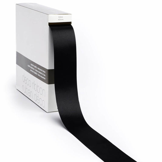 Farbband Satin Schwarz XL (40mm x100m)
