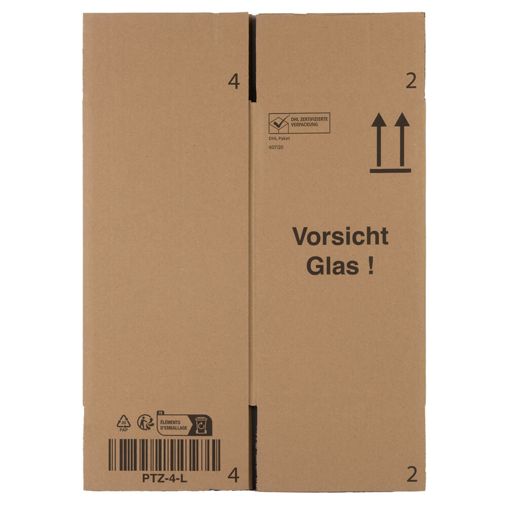 10 x Weinversandkarton mit Einlage 4 Flaschen