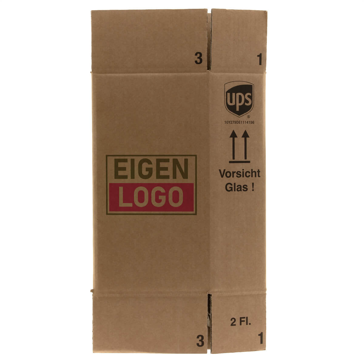 Weinkarton bedrucken + kostenloses 2-Flaschen-Inlay