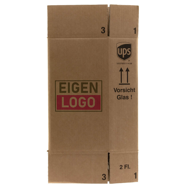 Weinkarton bedrucken + kostenloses 2-Flaschen-Inlay