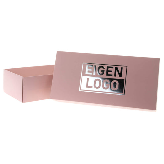 Geschenkkartons bedruckt Rosa 355x168x94mm - Metallic