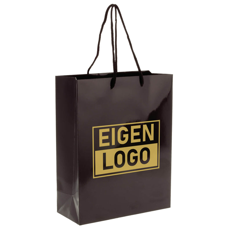 Geschenktasche bedrucken Schwarz A4