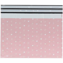 100x Versandtaschen Herzen Pink Groß Rückgabeverschluss