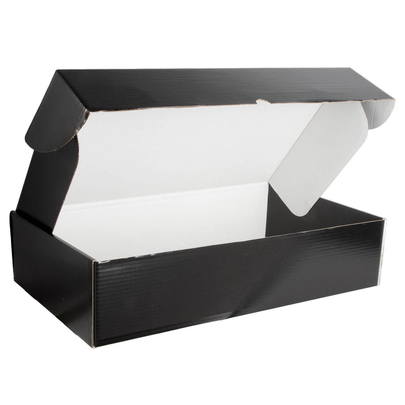 25x Postkartons Schwarz 610x370x140mm