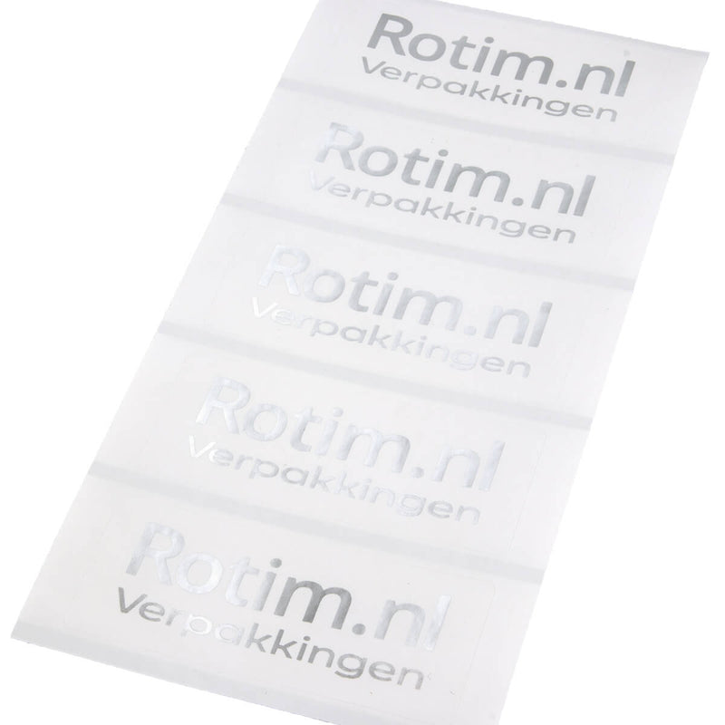 Aufkleber bedrucken lassen - Rechteck - Metallic