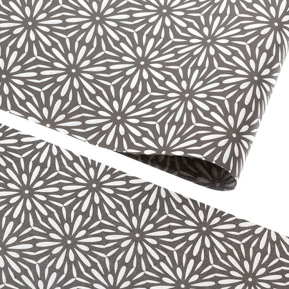 Seidenpapier 50x70cm Flower Power Schwarz