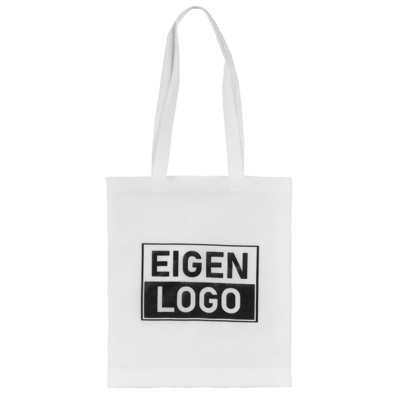 Tasche Druck Weiß Non Woven 38x44 + 2x4cm - Express