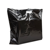 250x Plastiktüten 60x51+2x4cm schwarz