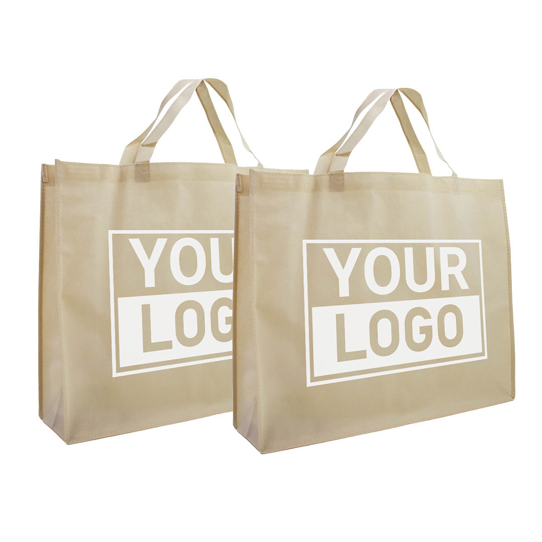 Shopper Druck Beige Non woven 42x12x35cm - Express