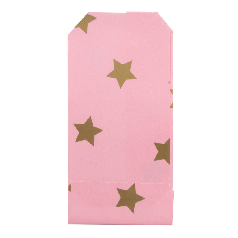 200x Papiertüten Stars Gold 7x13cm