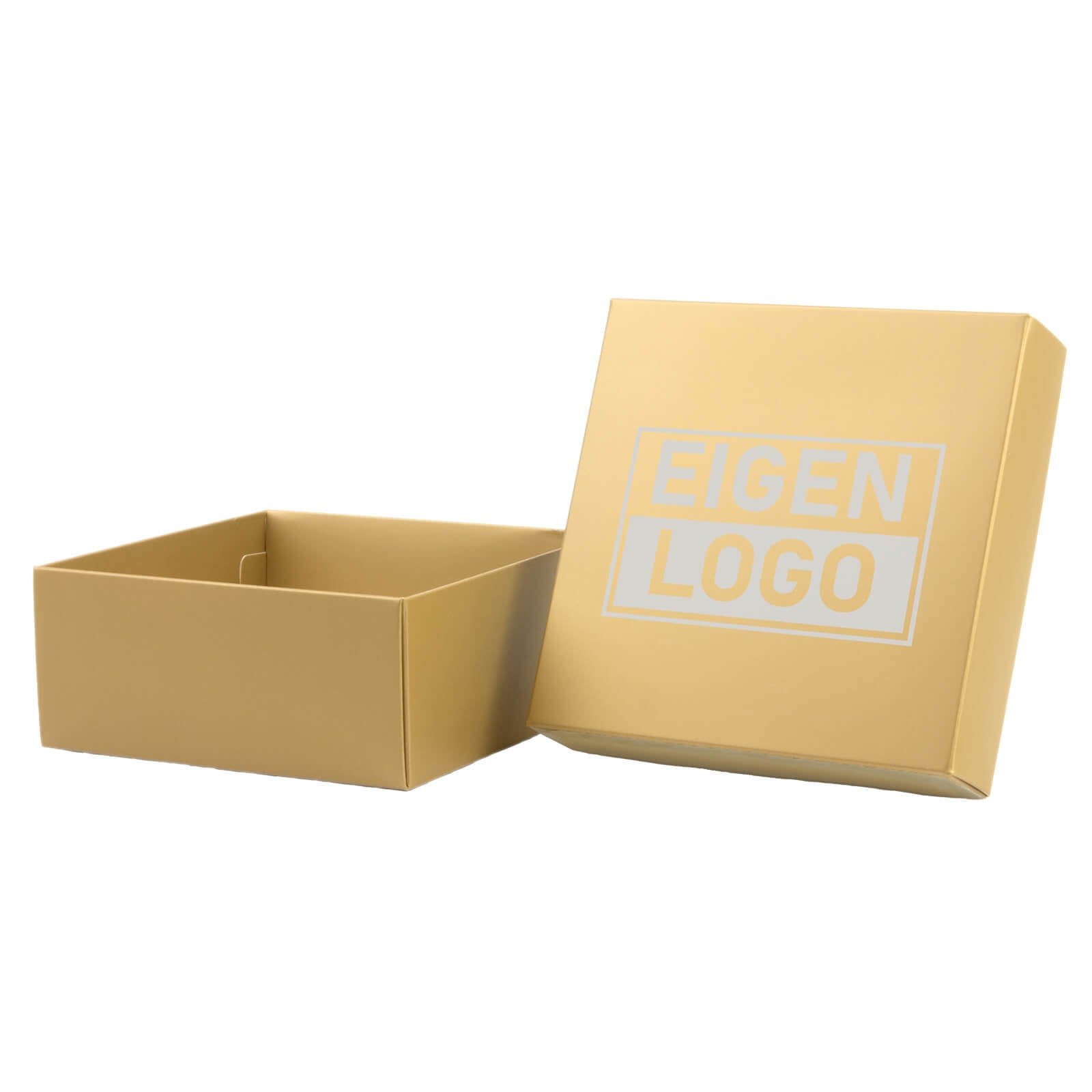 Geschenkkartons bedruckt Gold 125x125x55mm