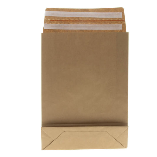 50x Papier-Versandtasche + Seitenfalte/Boden Medium