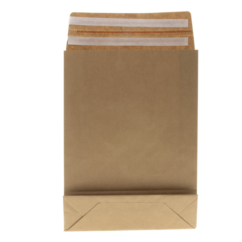 50x Papier-Versandtasche + Seitenfalte/Boden Medium