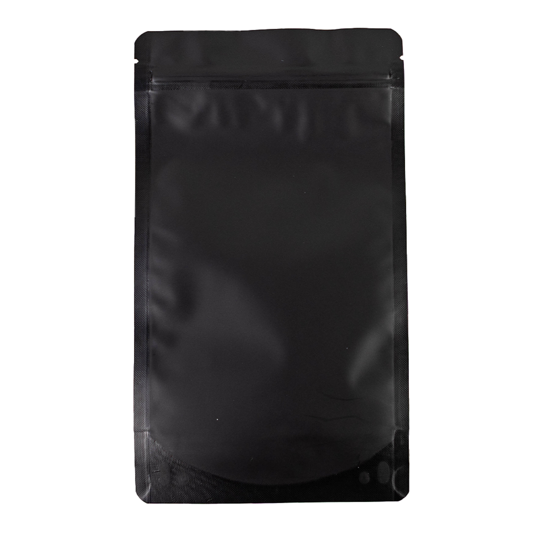 100x Standbodenbeutel Schwarz 16x27cm