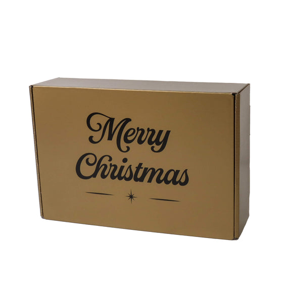 Weihnachtskartons Gold 280x190x75mm