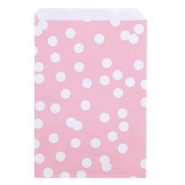 200x Papiertüten Dots Rosa 17x25cm