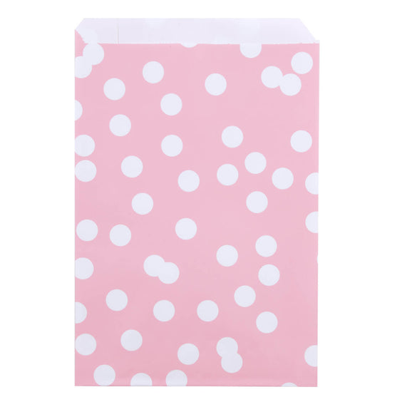 200x Papiertüten Dots Rosa 17x25cm