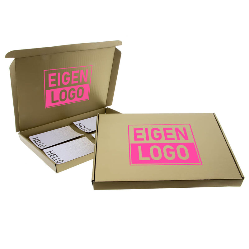 Maxibriefkartons Gold A4 mit NEON bedrucken lassen