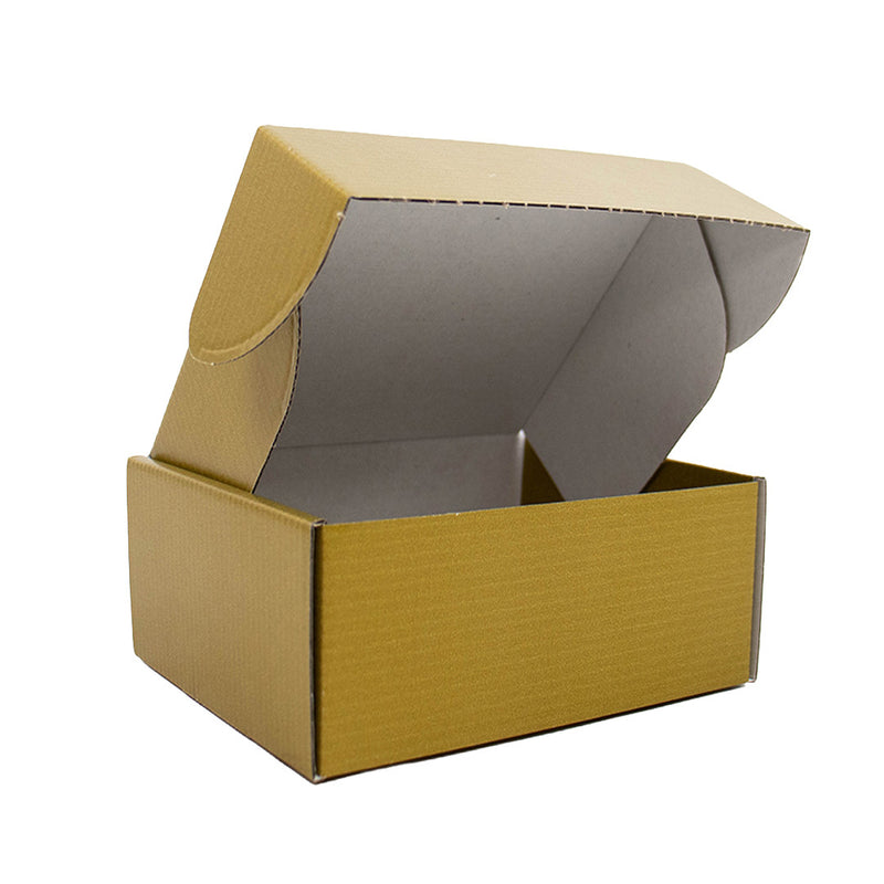 Postkartons bedrucken Gold 160x130x90mm