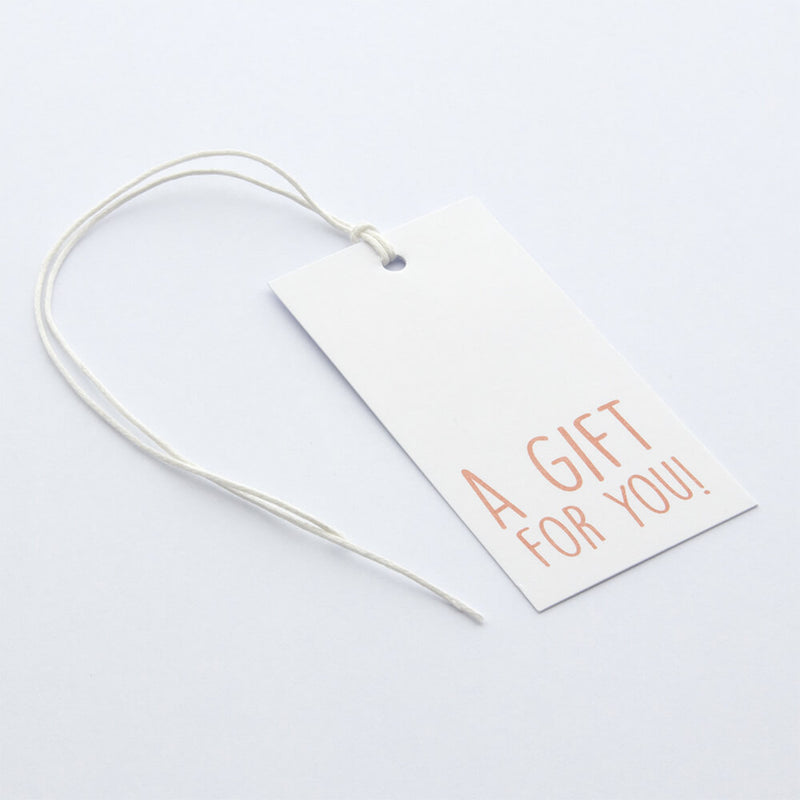 50x Geschenkanhänger 'A gift for you' Weiß-Rosa