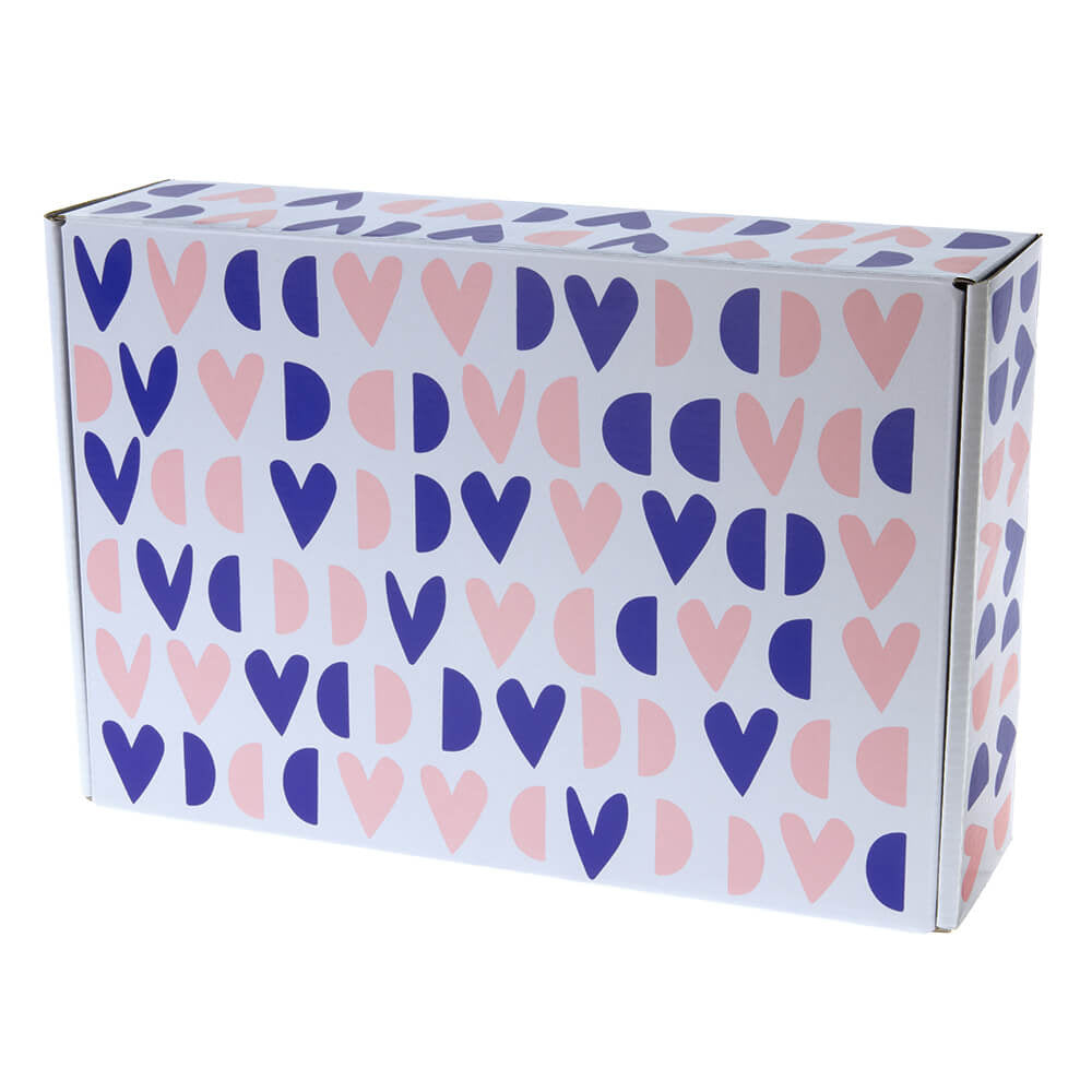 25x Postkartons Hearts 280x190x75mm