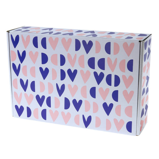 25x Postkartons Hearts 280x190x75mm
