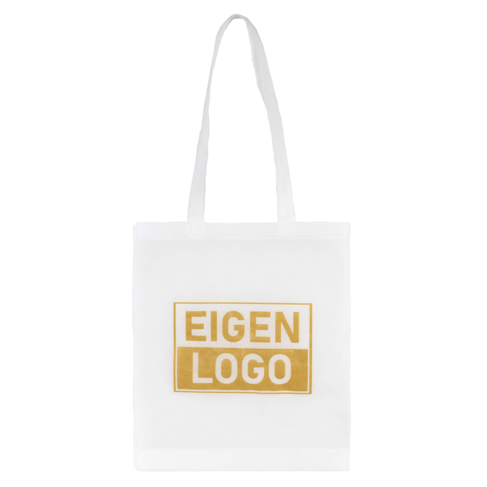 Tasche Druck Weiß Non Woven 38x44 + 2x4cm - Express