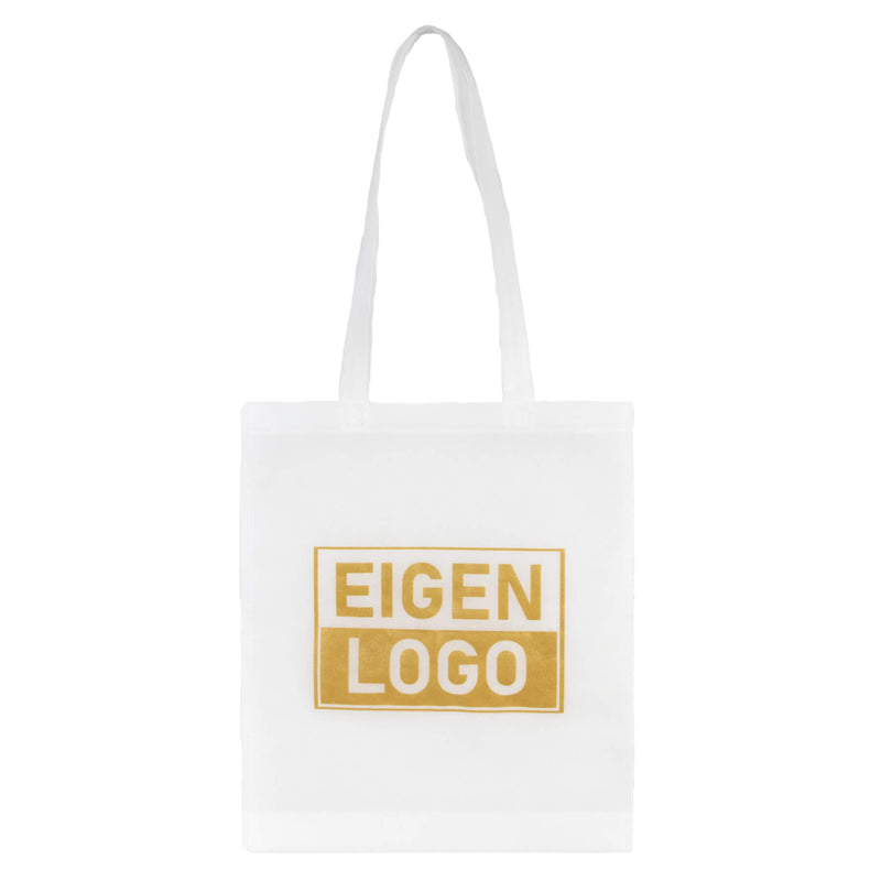 Tasche Druck Weiß Non Woven 38x44 + 2x4cm - Express