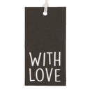 50x Geschenkanhänger  'With love' Schwarz
