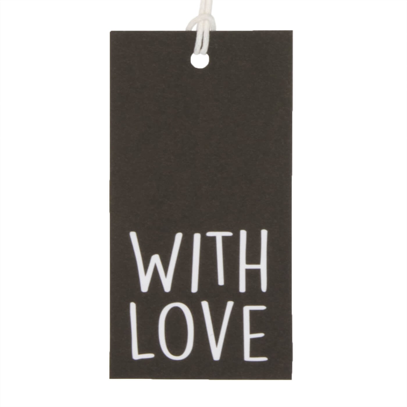 50x Geschenkanhänger  'With love' Schwarz