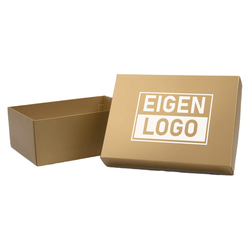 Geschenkkartons bedruckt Gold 200x150x80mm