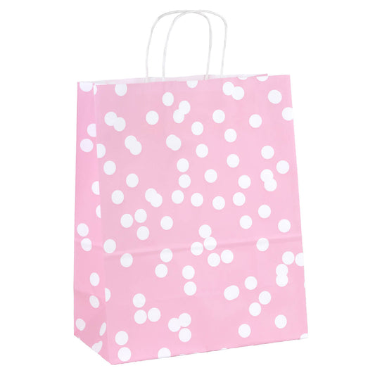 50x Papiertüten Dots Rosa A5