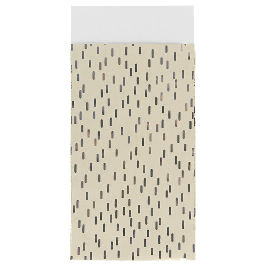 200 x Papiertüten Silber Streifen 7x13cm