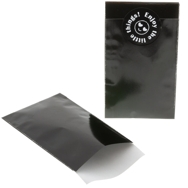 200x Papiertüten Schwarz 7x13cm