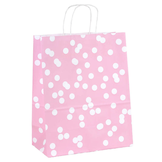 50x Papiertüten Dots Rosa A4