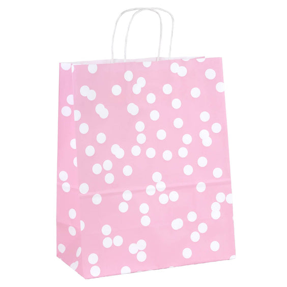 50x Papiertüten Dots Rosa A4
