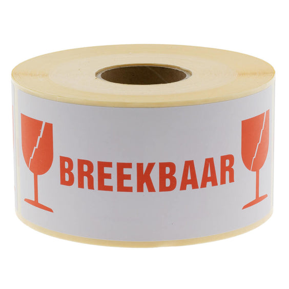 500x Etikett 'Vorsicht Glas'