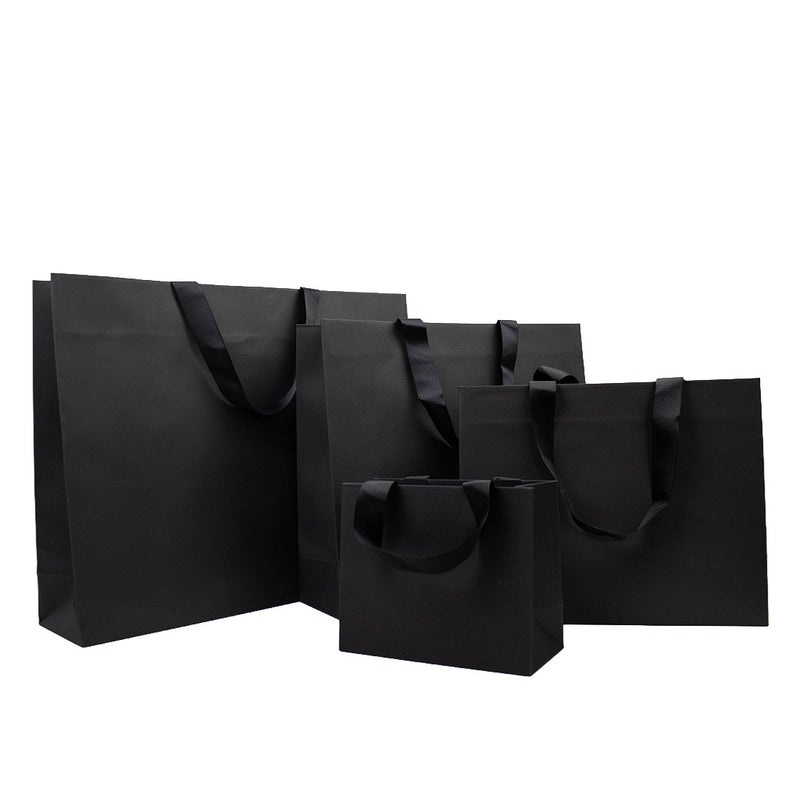 10x Geschenktüten Matt Schwarz A4