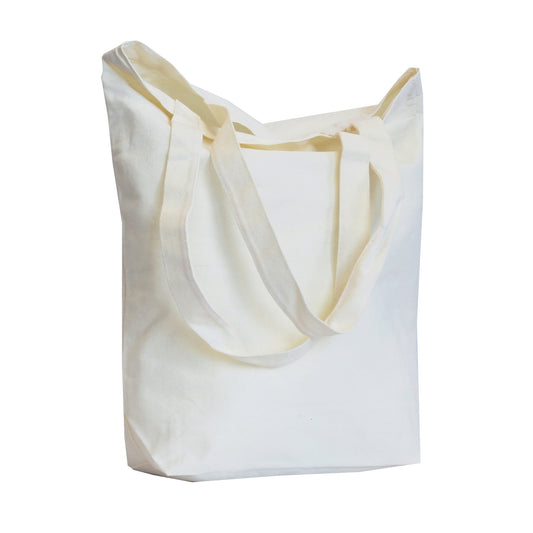 10x Tasche aus Segeltuch Ecru