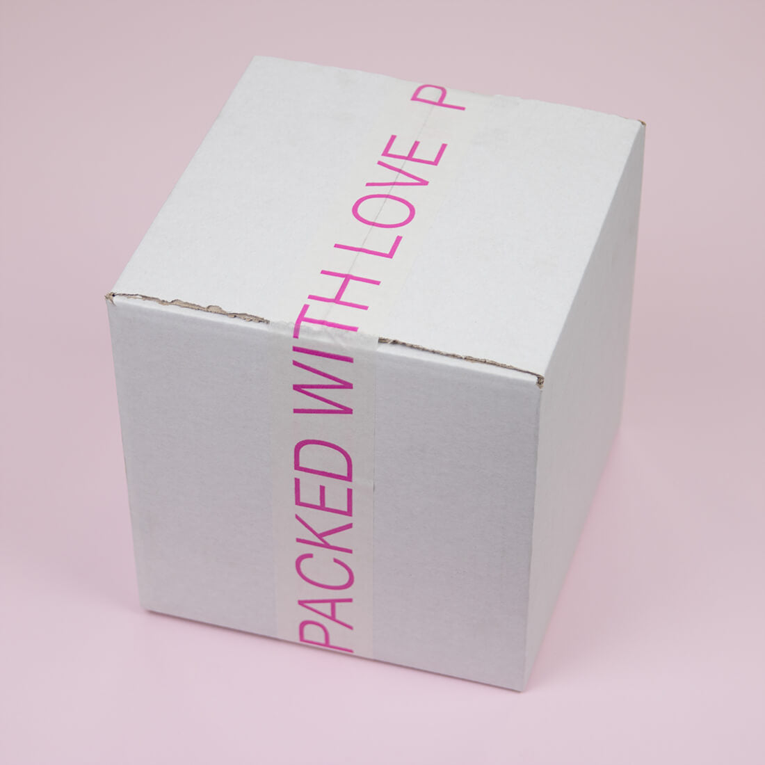 Papierband 'Packed with love' Weiß 50mmx50mtr