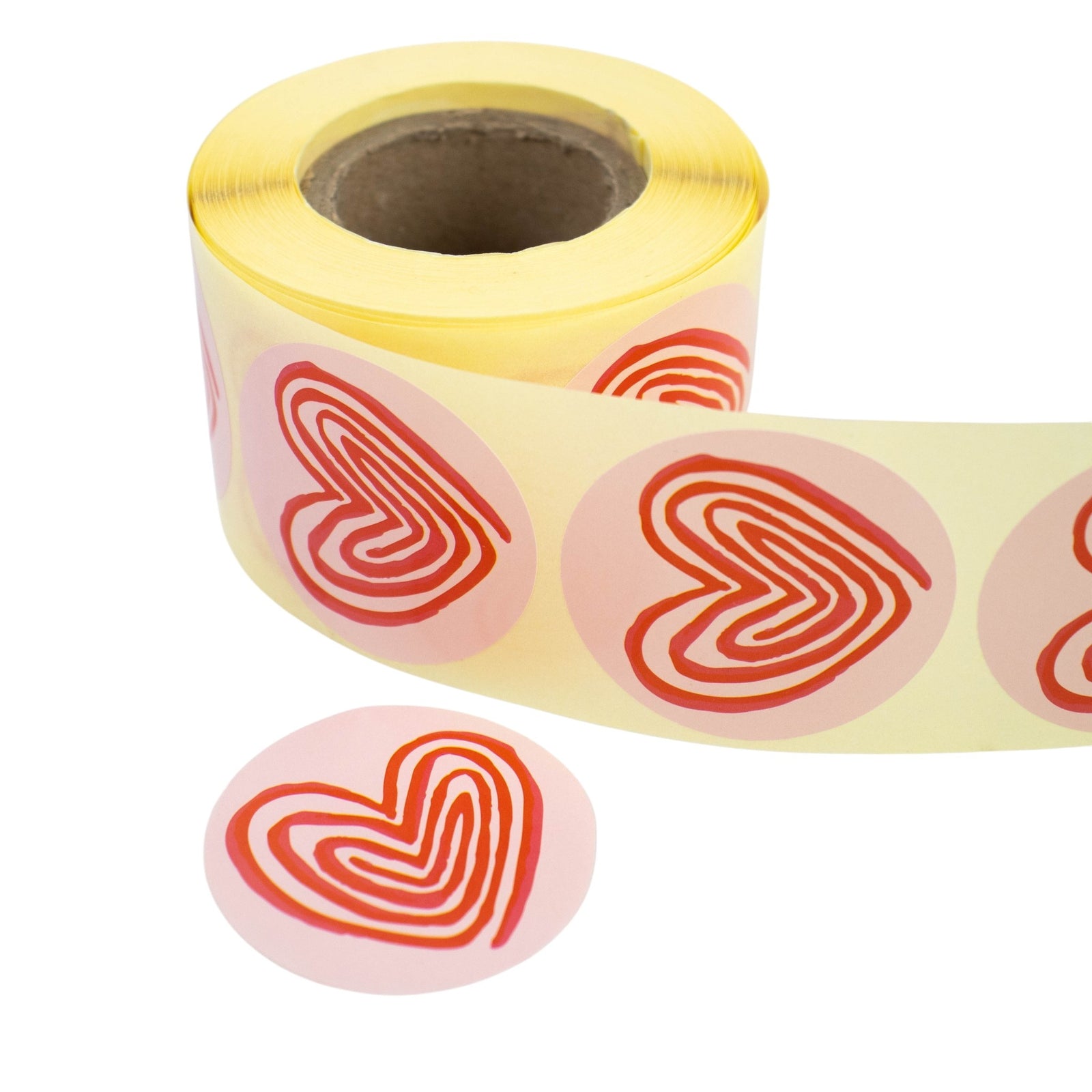 500x Aufkleber 'Line heart' 50mm