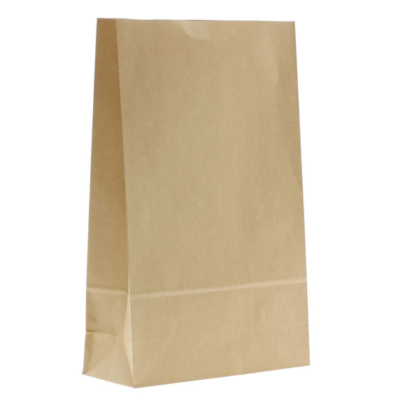 100x Blockbodenbeutel Braun Medium
