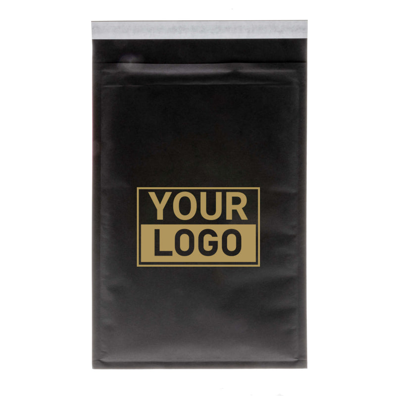 Schwarze Luftpolstertasche D bedrucken