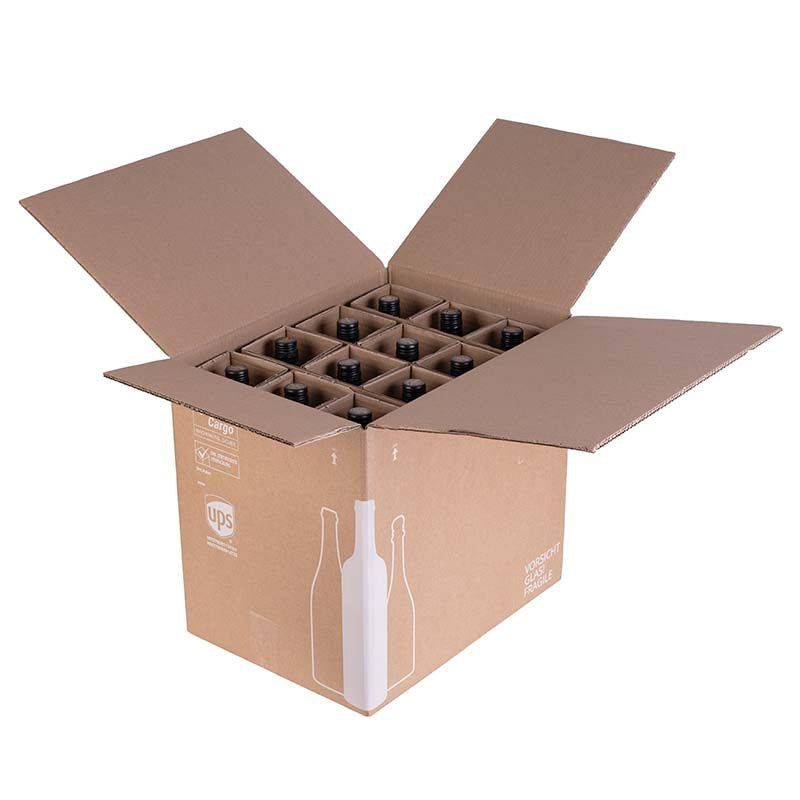 10 x Wein Versandkartons mit Einlage 12 Flaschen