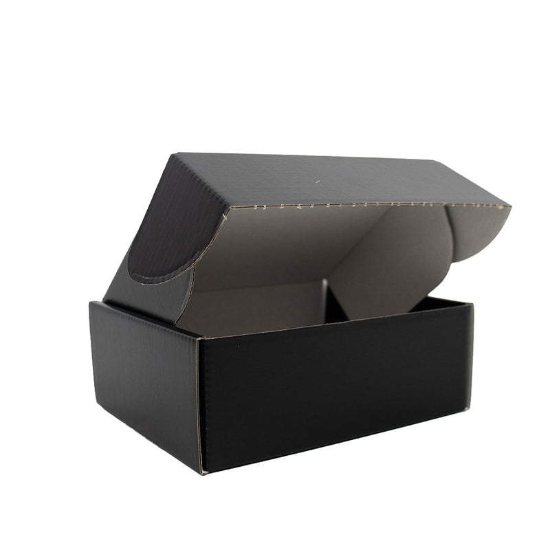 25x Postkartons Schwarz 160x130x90mm