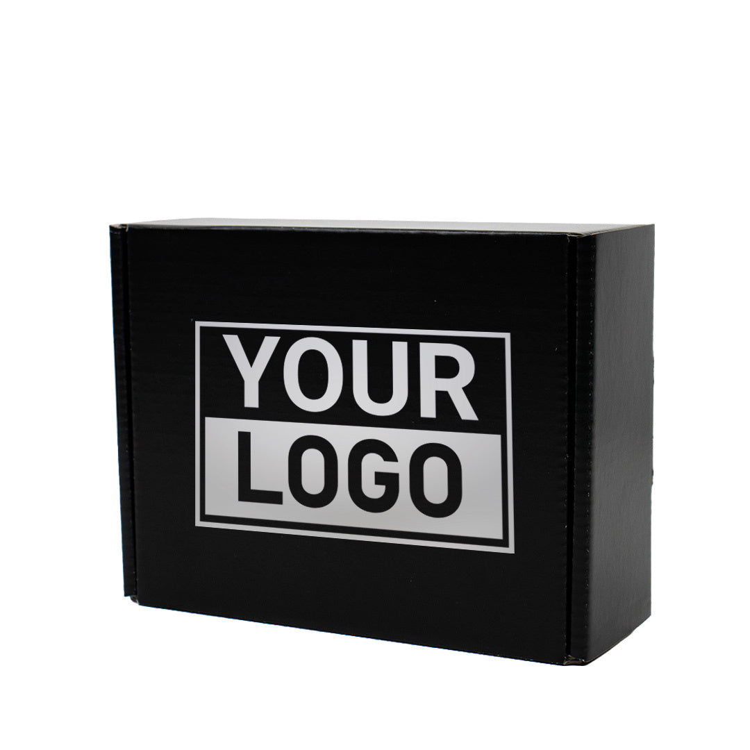 Postkartons bedrucken Schwarz 160x30x90mm