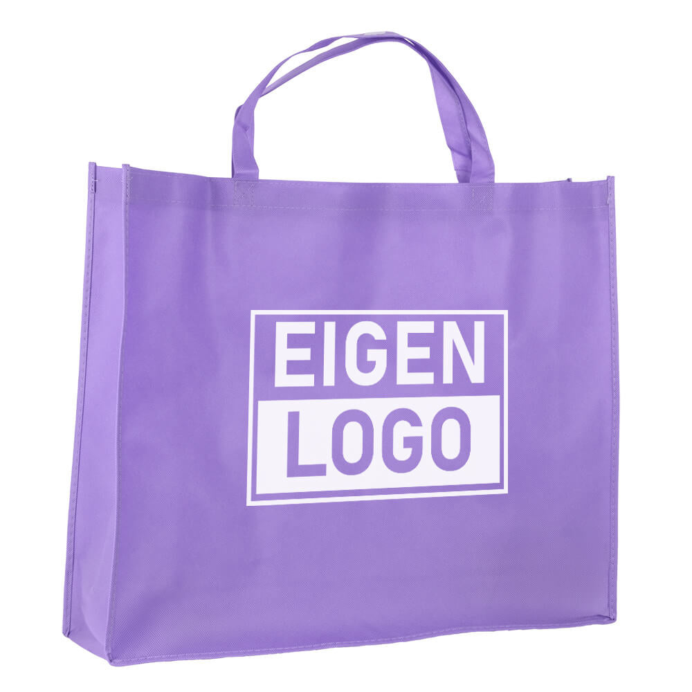 Shopper bedrucken lassen Lila Non Woven 54x14x45cm