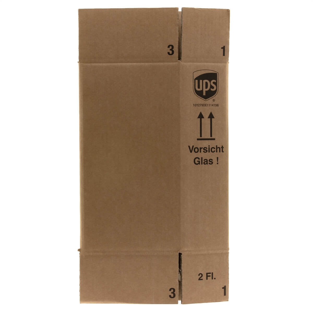 10x Weinversandkarton mit 2er-Flascheneinsatz
