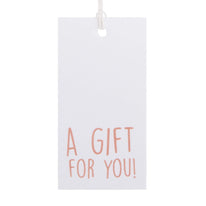 50x Geschenkanhänger 'A gift for you' Weiß-Rosa
