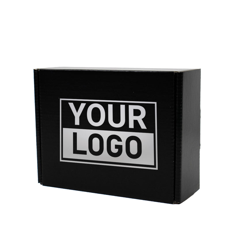 Postkartons bedrucken Schwarz 160x130x60mm